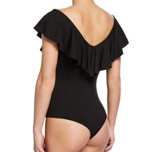 LBB Ruffle Little Black Bodysuit